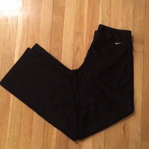 Nike FITDRY wide leg black athletic pants, small